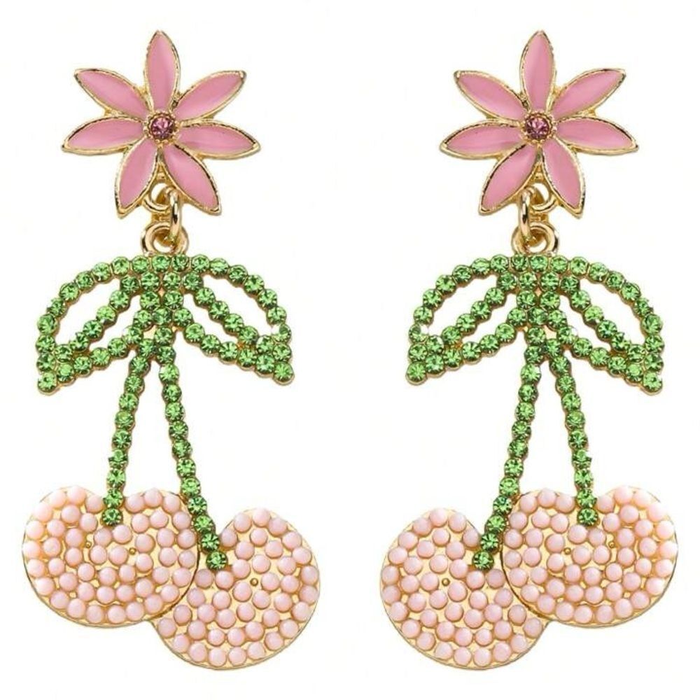 Cherry drop earrings N1232
